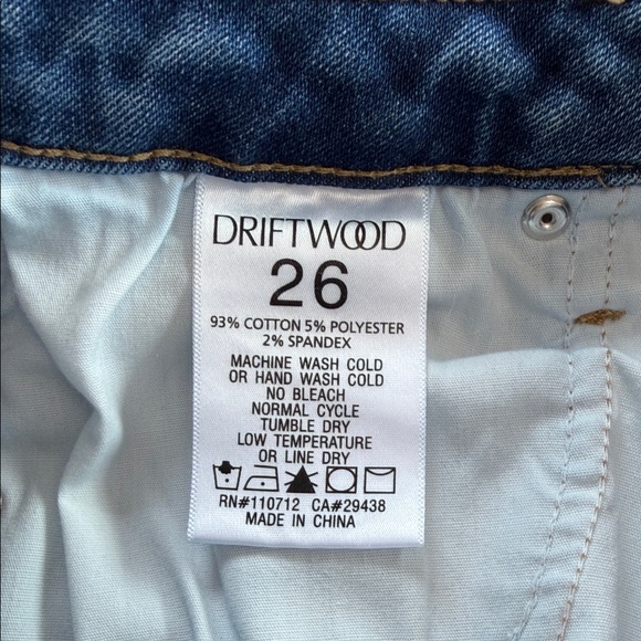 Driftwood Embroidered High Rise Denim Shorts - Picture 6 of 14
